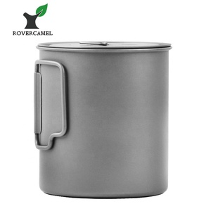 Outdoor Hiking Titanium <strong>Camping</strong> <strong>Cup</strong> 350ml-750ml Reusable Metal Water Mug Eco-Friendly Cookware for Outdoor Adventures - Product Image 4