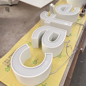 Tanda lampu latar logam LED, tanda klinik bisnis, tanda Led untuk bisnis, tanda Logo kantor, tanda etalase, tanda lobi 3D - Product Image 2