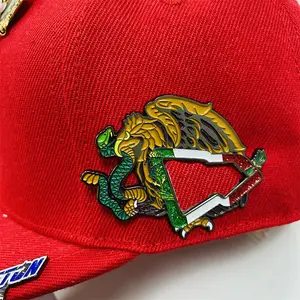 사용자 정의 멕시코 독수리 금속 로고 프레임 핀 에나멜 모자 핀 모자 용 멕시코 핀