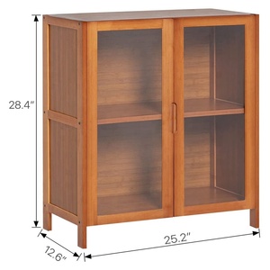 Entryway ตู้เก็บของไม้ไผ่ธรรมชาติ2ชั้น,ตู้เซิร์ฟเวอร์บุฟเฟต์สำหรับเครื่องปิ้งขนมปังหม้อกาแฟ - Product Image 5