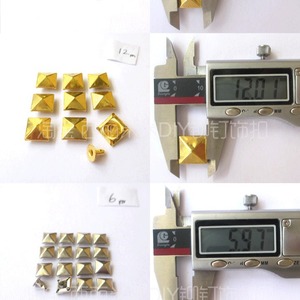 Rivets carrés en bronze antique 6 mm, clous métalliques pour décorations de chaussures, bottes en cuir durables, chaussures décontractées - Product Image 3