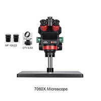 Microscope trinoculaire YCS-7060x, grossissement continu 0,6X-6,5X, équipement de maintenance pour la réparation de téléphones portables