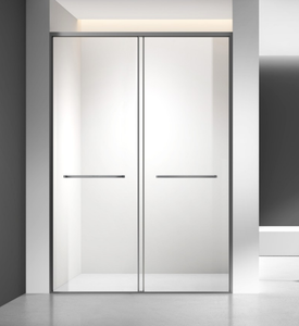 JUSTOR Juego Completo Estilo Moderno Rueda Oculta Doble Puerta Corredera Cuarto <span class=keywords><strong>de</strong></span> <span class=keywords><strong>Ducha</strong></span> Vidrio Sin Marco Cuarto <span class=keywords><strong>de</strong></span> <span class=keywords><strong>Ducha</strong></span> en Foshan - Product Image 1