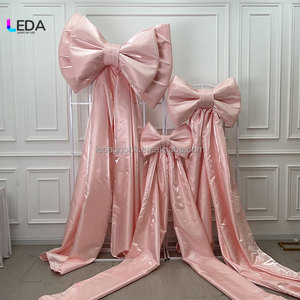 LEDA Riesige Rosa Satin-Schleife Dekoration Übergroßes Band-Hintergrundelement für Hochzeit Party Event - Product Image 3
