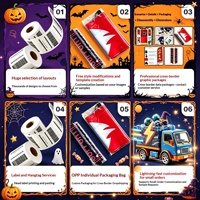 Nouvelle Décoration Suspendue d'Extérieur pour Halloween, Thème International, avec Drapeau, Crâne, Sorcière, Citrouille, Clown, pour une Ambiance Horreur