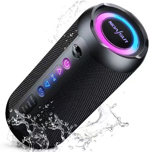 Portable Professional Designer Bluetooth Wireless Speaker 20W Clear Sound RGB Flash Lighting Bluetooth Speaker for Travel
