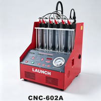 Nettoyeur et testeur d'injecteurs de carburant LAUNCH CNC-602A, machine de nettoyage ultrasonique pour injecteurs 6 cylindres pour véhicules à essence
