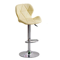 Chaise de bar pivotante en cuir PU à hauteur réglable, design italien moderne et tendance pour la cuisine