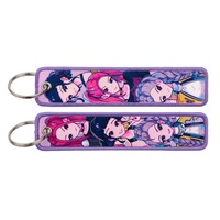 Llavero de Anime K-Demon Hunters, Clásico, de PU, Ligero, con Etiqueta Tejida, Accesorios y Adornos para Bolsos
