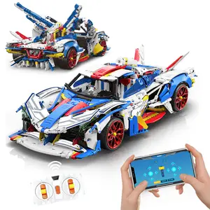 Конструктор MOYU RC 1/10, спортивные автомобили MOC, кирпичные автомобили, игрушечные строительные блоки, набор автомобилей MY88007A