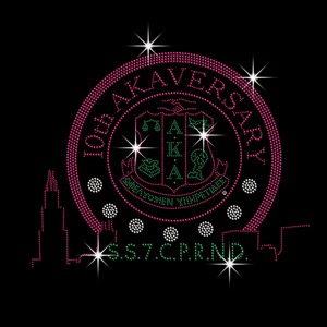 2025 nuovo economico AKA strass Transfer Sorority di ferro su strass disegni personalizzati per magliette - Product Image 3
