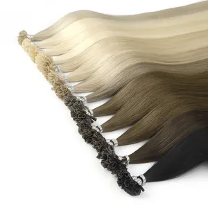 Tophelle-extensiones de cabello con punta en U, cabello humano Remy Real de 100 hebras, 1 g/h, cápsulas de queratina, extensiones de cabello prepegado