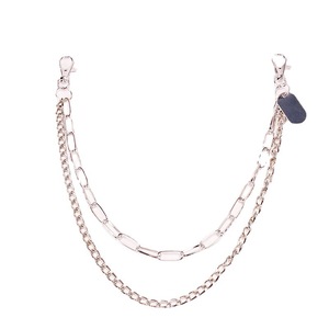 Double Layer Square Waist <b>Chain</b> Silver Zinc Alloy Geometric Unisex Fashion Body <b>Chain</b> Daily Wear - Product Image 5