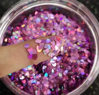 Paillettes holographiques en forme de cœur en vrac, paillettes personnalisées de formes multiples, flocons laser irisés pour ongles, maquillage, résine, fournitures d'artisanat