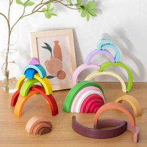 Jouets <span class=keywords><strong>en</strong></span> <span class=keywords><strong>Bois</strong></span> <span class=keywords><strong>Arc</strong></span>-<span class=keywords><strong>en</strong></span>-<span class=keywords><strong>Ciel</strong></span> à Empiler Blocs <span class=keywords><strong>Montessori</strong></span> pour Bébés et Enfants Jouets Éducatifs d'Éveil pour la Maternelle et les Tout-petits - Product Image 3