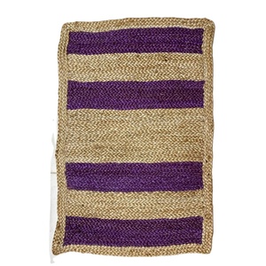 Tapis en jute réutilisable fait main, pas cher, tapis tissé pour le sol, tapis réutilisable pour la maison, la salle de bain, la cuisine, l'extérieur, le camping, le pique-nique - Product Image 4