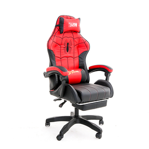Silla ergonómica para juegos de diseño moderno con reposapiés, silla giratoria de oficina de cuero sintético, envío gratis, precio barato - Product Image 1