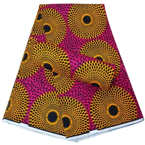 ACI Pagne Chiganvi African Wax Fabric Original Dutch Loincloth Holland Fabric African Cotton Wax Print 6 Yards/Piece For Party
