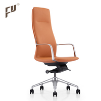Chaise de bureau de luxe en cuir véritable, fourniture d'usine, pour le patron