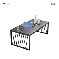 Table basse de réception de bureau en verre trempé blanc, table de café utilisée dans les cafés et chaises avec canapé de bureau