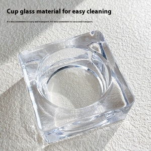 Vaso Profesional de Vidrio Sólido para Lavar Pinceles de Uñas, para Salones de Belleza, con Diseño de Pétalos de Estrella - Product Image 4