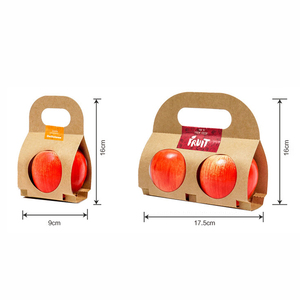 Caja <span class=keywords><strong>de</strong></span> Embalaje <span class=keywords><strong>de</strong></span> Papel Kraft Naranja Personalizada, Caja Creativa Portátil para Manzanas, Caja <span class=keywords><strong>de</strong></span> <span class=keywords><strong>Regalo</strong></span> Especial para Fruterías y Supermercados - Product Image 4