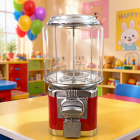 Distributeur Commercial de Bonbons et Jouets en Capsules à Monnayeur, Vente en Gros Usine, avec Réservoir Acrylique Rond et Carré