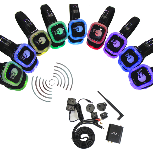 Best Price Silent Headphone Party Disco Wireless Equipment DJ Noise Cancelling Hush Silent Disco 2 or 3 Channel Foldable Headset