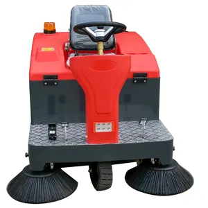 High efficiency 1400 street road dust cleaning equipment rechargeable airport driving floor sweeper machine