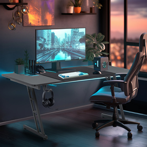 <span class=keywords><strong>Mesa</strong></span> <span class=keywords><strong>de</strong></span> juego con estructura en Z a <span class=keywords><strong>precio</strong></span> económico, escritorio negro con superficie <span class=keywords><strong>de</strong></span> fibra <span class=keywords><strong>de</strong></span> carbono, <span class=keywords><strong>mesa</strong></span> ergonómica para computadora con orificio para cables. - Product Image 5