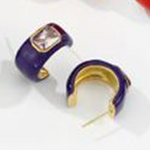 Accesorio de moda de alta calidad, aretes de aro de acero inoxidable, chapados en oro, joyería de moda para mujer - Product Image 4