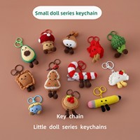 Groothandel handgemaakte Kawaii gehaakte sleutelhanger fruit groente avocado paddenstoel voedsel tasbedel voor verjaardagscadeau
