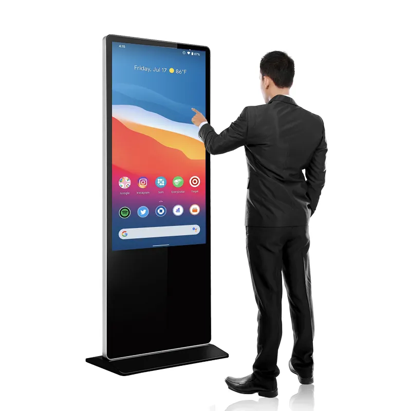 Factory Price 43 55 inch Indoor Stand Touch Screen LCD Advertising Display Monitor Digital Signage