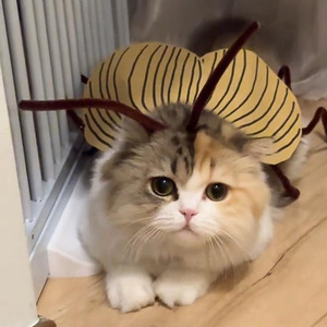 Tenue rayée blattes pour <span class=keywords><strong>chat</strong></span> Innocent Cat Cosplay, accessoires modernes pour animaux de compagnie, amusants, faits main, <span class=keywords><strong>DIY</strong></span>, en coton torsadé, écologiques - Product Image 5