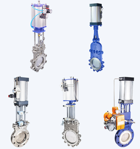 Vanne à couteaux pneumatique en acier inoxydable résistante à l'usure pour ligne de transport de boues de charbon et de minerai - Product Image 1