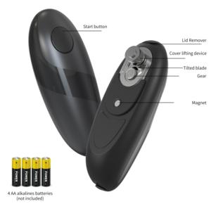 Pembuka kaleng baterai plastik logam otomatis listrik satu sentuhan Logo kustom pembuka langsung dari pabrik untuk kotak Penggunaan dapur rumah - Product Image 5