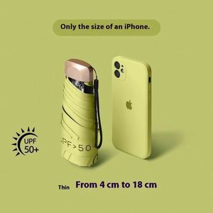 Paraguas Plegable Mini Nuevo al por Mayor para Mujer, Protección Solar Anti-UV, Revestimiento Negro, Paneles de Poliéster para Viajes, Lluvia y Sol - Product Image 2