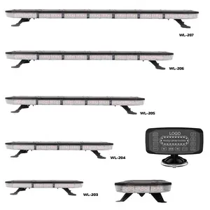 Barra de luz de advertencia de doble color completo Szise con controlador ámbar LED Techo Luz estroboscópica Barra de luz de emergencia R65 Clase II