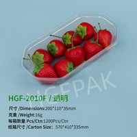 Wegwerp transparante bootvormige PET RPET blister fruitbak van gerecycled plastic voor verse druiven