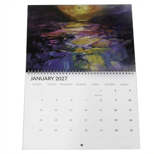 Calendario da Parete Personalizzato 2026 2027 Stampato a Colori con Rilegatura a Spirale, Calendario da Tavolo per Casa e Ufficio - Product Image 2