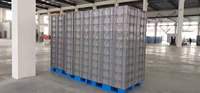 Matière plastique recyclable empilable de pièces d'auto de conception solide bleue standard d'UE de caisses de stockage