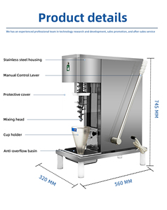 Macchina per Gelato con Frutta Miscelata, Mixer per Yogurt Gelato, Frullatore per Gelato alla Frutta Vera - 110V/220V 300 Pezzi/Ora - Product Image 3