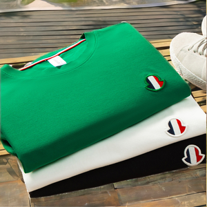 เสื้อยืดแขนสั้นสีพื้นหรูหรา ระดับไฮเอนด์ ปักลายด้วยน้ำยาแอมโมเนีย ผ้าโพลีเอสเตอร์/คอตตอน คอกลม ทรงวินเทจ หลวม ระบายอากาศได้ดี - Product Image 2