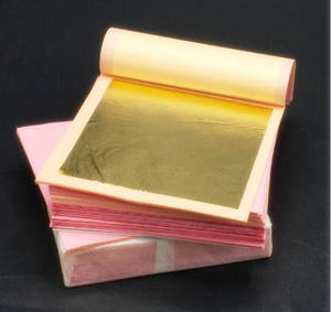 Feuille d'or véritable en gros pour <span class=keywords><strong>dorure</strong></span>, feuilles d'or pour l'artisanat, l'art, la décoration intérieure, les meubles, les portes, la peinture métallique - Product Image 1