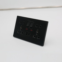 Prise murale BENDI en verre trempé, 2 interrupteurs, 5 broches, port de charge USB Type-C 18W, IP22, 16A, prise universelle pour hôpital