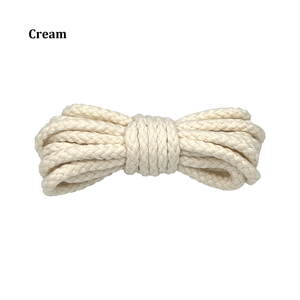 Qualité supérieure 100% coton SB <span class=keywords><strong>Dunk</strong></span> lacets ronds 7mm coton chaussure corde épaisse Beige blanc AF1 Shoestring - Product Image 6