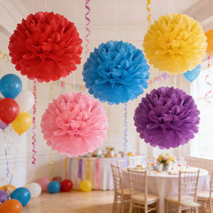 Großhandel Seidenpapier-Pompons Schnelle DIY-Dekorationen Perfekt für Eventplaner Einzelhandelsgeschäfte Babyparty Geschlechtsoffenbarungsparty Partyzubehör - Product Image 6