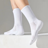 Chaussettes de sport unisexes en coton éponge blanc pour homme, idéales pour le basketball et l'hiver, tricotées à la base, en promotion