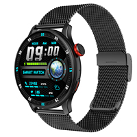 Montre connectée unisexe Pro avec écran AMOLED tactile, contrôle par application, NFC, musique, réponse aux appels, étanche IP67, bracelet en gel de silice magnétique