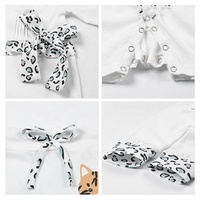 Combinaison en coton biologique pour bébé, motif léopard, ensemble cadeau Boutique, vêtements pour tout-petits, tenues